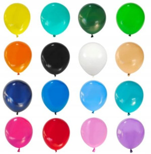 BALONY metalizowane MIX KOLORÓW 23 cm 100 SZT