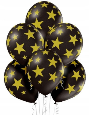 BALONY 12' GWIAZDKI na urodziny przyjęcie 6 SZT