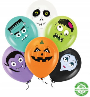 BALONY LATEKSOWE Bio HALLOWEEN Monster 30cm 6 szt