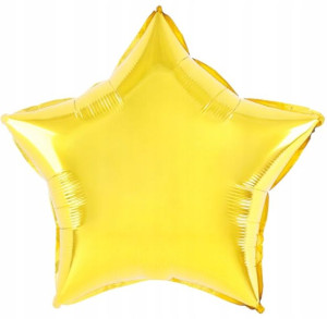 BALON foliowy GWIAZDKA ZŁOTA złoty 18" 45cm