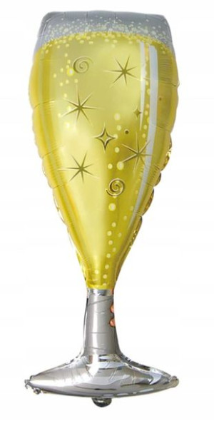 BALON foliowy KIELISZEK do SZAMPANA urodziny 100cm