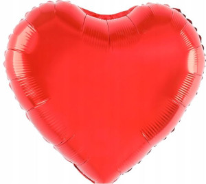 BALON foliowy SERCE czerwony CZERWONE 45cm
