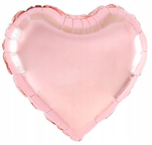 BALON foliowy SERCE RÓŻOWE ZŁOTO 18" 45cm