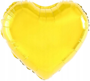 BALON foliowy SERCE złoty ZŁOTE 18'' 45cm
