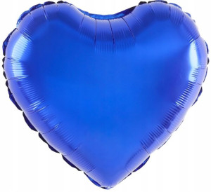 BALON foliowy SERCE NIEBIESKA 18'' 45cm