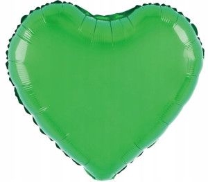 BALON foliowy SERCE zielony ZIELONE 18'' 45cm