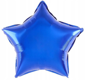 BALON foliowy GWIAZDKA NIEBIESKA 18'' 45cm