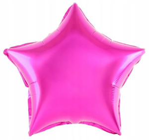BALON foliowy GWIAZDKA FUKSJA róż 18" 45cm