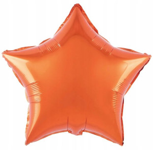 BALON foliowy GWIAZDKA POMARAŃCZOWA 18" 45cm