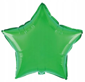 BALON foliowy GWIAZDKA ZIELONA 18" 45cm