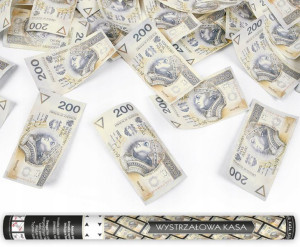 TUBA STRZELAJĄCA banknotami 200PLN Konfetti 60cm