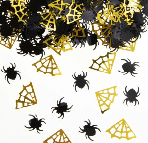 KONFETTI dekoracyjne PAJĄKI na HALLOWEEN 15 g