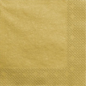 Serwetki ZŁOTE 33x33 cm Klasyczne 20 sztuk