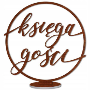 Stojący napis KSIĘGA GOŚCI DEKORACJA WESELE ŚLUB