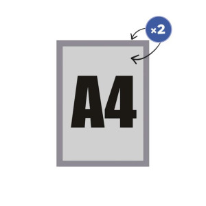Ramka Magnetic Rewers A4 - srebrna