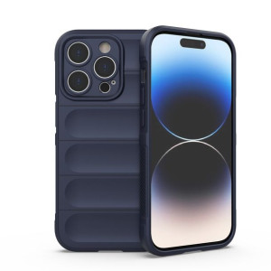 Etui Do Iphone 14 Pro Elastyczny Pancerny Pokrowiec Ciemnoniebieski