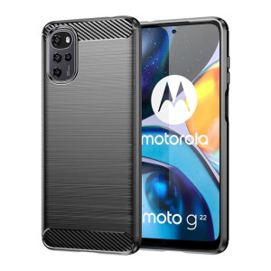 Carbon Case Etui Motorola Moto E32 Elastyczny Silikonowy Karbonowy