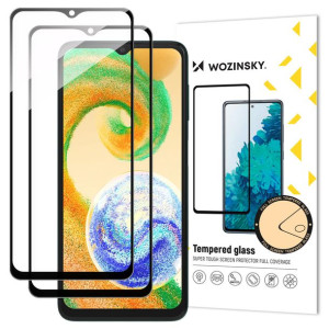 Zestaw Szkło Hartowane Samsung Galaxy A04s 9h Na Cały Ekran Z Czarną Ramką