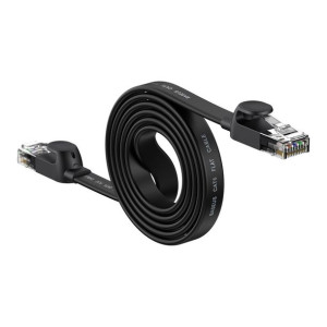 Kabel Sieciowy Płaski Rj45 1000mbps 1.5m Czarny (wkjs000001)