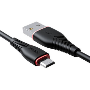 Kabel Usb Do Micro Usb Vipfan Anti-Break X01, 3A, 1M (Czarny)
