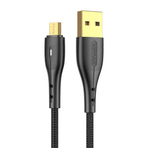 Kabel Usb Do Micro Usb Vipfan Nano Gold X07, 3A, 1.2M (Czarny)