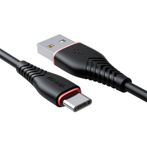 Kabel Usb Do Usb-C Vipfan Anti-Break X01, 3A, 1M (Czarny)