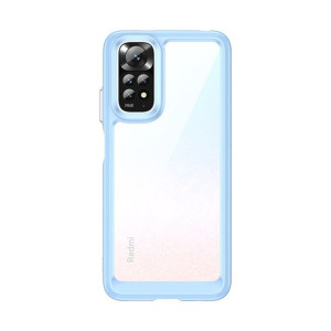 Etui Do Xiaomi Redmi Note 11 Sztywny Pokrowiec Z Żelową Ramką Niebieski