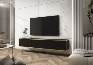 Szafka RTV wisząca ARIA styl Glamour 175 cm stolik MDF Lamele VENASI
