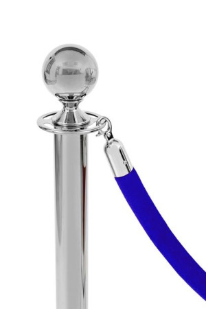 Border welurowy niebieski - klamra chrome