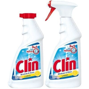 Clin Lemon Cytrynowy Płyn Mycia Szyb 500ml zapas