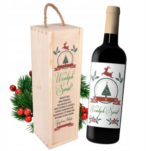 Skrzynka Na Wino Święta Prezent Gwiazdka Firma W