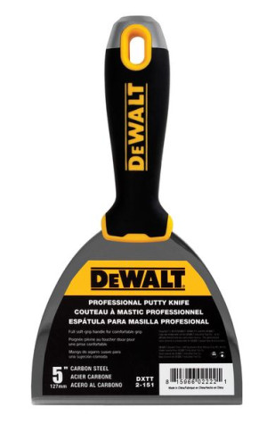 Szpachelka Stal Węglowa Uchwyt Soft Grip 5" Dewalt