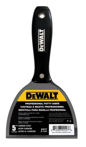 Szpachelka Stal Węglowa Czarny Uchwyt Nylon 5" Dewalt