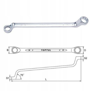 Klucz oczkowy odgięty 22x24mm dł. 324mm TOPTUL AAE