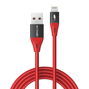 Kabel Usb Do Lightning Blitzwolf Mf-10 Pro, Mfi, 20W, 1.8M (Czerwony)