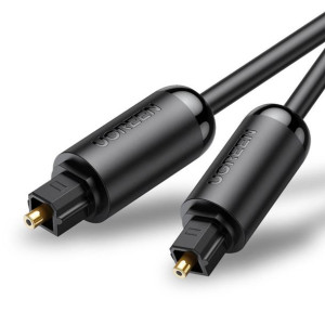 Ugreen Av122 Kabel Optyczny Toslink Audio, Aluminiowy Z Oplotem, 3M Czarny