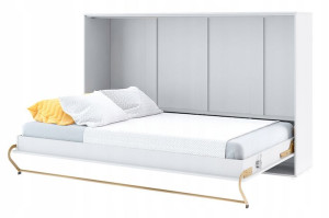 Półkotapczan / Łóżko w Szafie 120x200 Biały Połysk