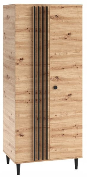 Szafa uchylna z półkami i drążkiem 80 cm L10