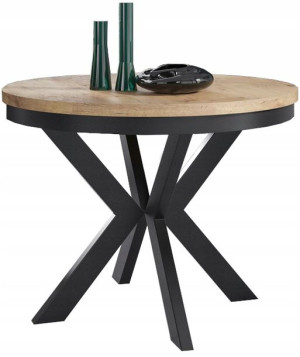 Stół rozkładany z obręczą 100-176 cm okrągły loft