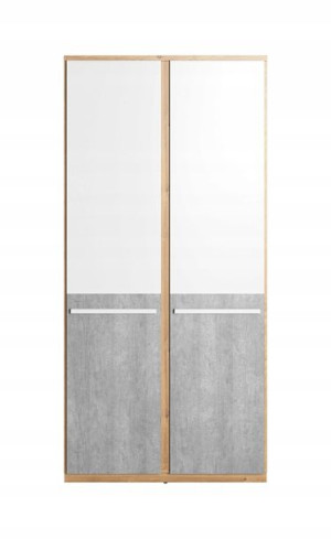 Dwudrzwiowa szafa z półkami młodzieżowa 90 cm