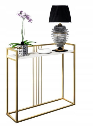 Konsola toaletka 100 cm złota glamour metal loft