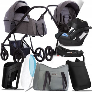 Wózek Bebetto 4w1 Flavio 11 I Aton 5 + Baza Isofix