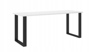 Stół duży do salonu jadalni loft biały 185x67 cm