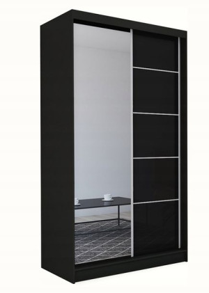 Szafa przesuwna 150 cm lustro sypialnia garderoba