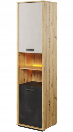 Regał mały wysoki zamykany 50 cm młodzieżowy LED