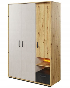 Szafa 130 cm półki drążek meble młodzieżowe loft