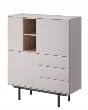 Komoda wysoka duża 100 cm z szufladami do salonu