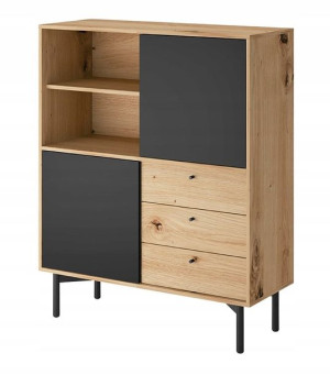 Komoda wysoka z szufladami 102 cm salon pokój