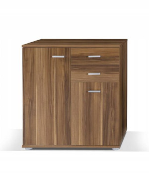 Komoda wąska 71 cm drzwi uchylne 2 szuflady salon