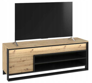 Szafka RTV do salonu w stylu loft oświetlenie LED